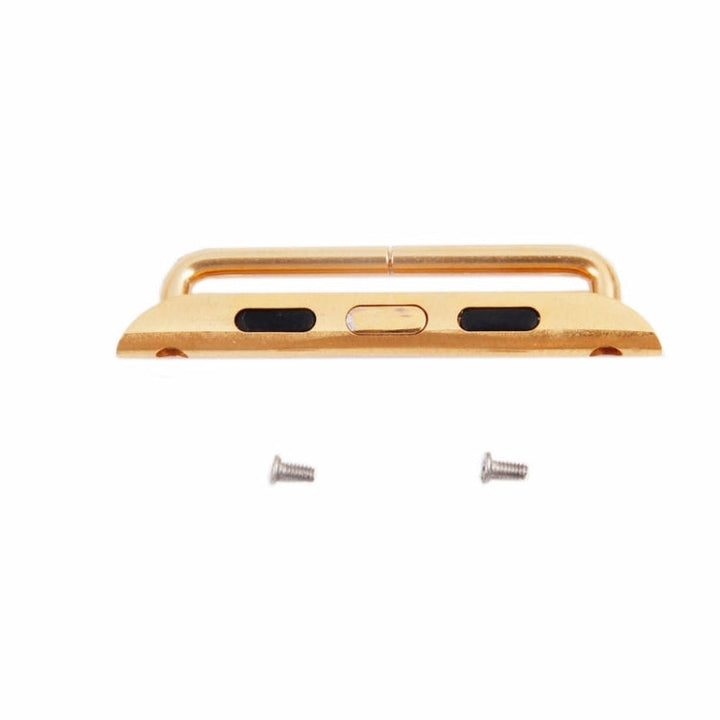 Lisslune | For Apple Watch 38 / 40 / 41mm Metal Band Connector Metal Buckle, Pair (Gold)