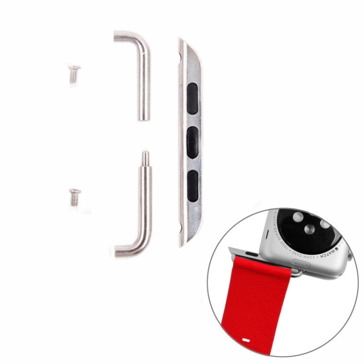 Lisslune | For Apple Watch 38 / 40 / 41mm Metal Band Connection Metal Closure, Pair (Silver)