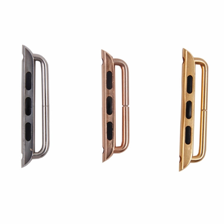 Lisslune | For Apple Watch 38 / 40 / 41mm Metal Band Connector Metal Buckle, Pair (Gold)