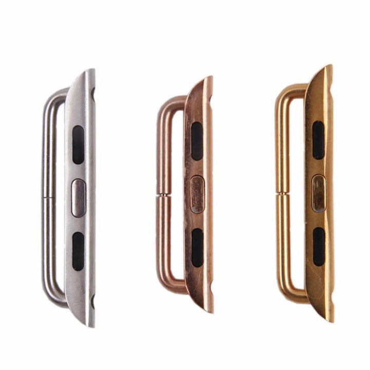 Lisslune | For Apple Watch 38 / 40 / 41mm Metal Band Connector Metal Buckle, Pair (Gold)