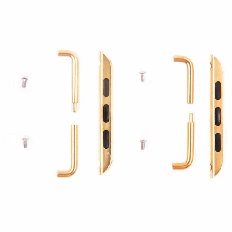 Lisslune | For Apple Watch 42 / 44 / 45mm Metal Bracelet Connector Metal Clasp, Pair (Gold)