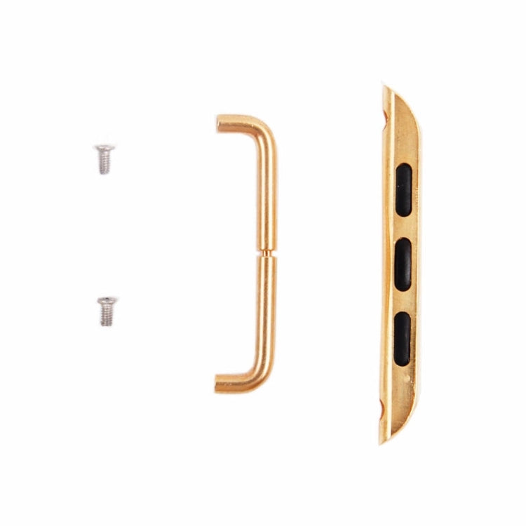 Lisslune | For Apple Watch 42 / 44 / 45mm Metal Bracelet Connector Metal Clasp, Pair (Gold)