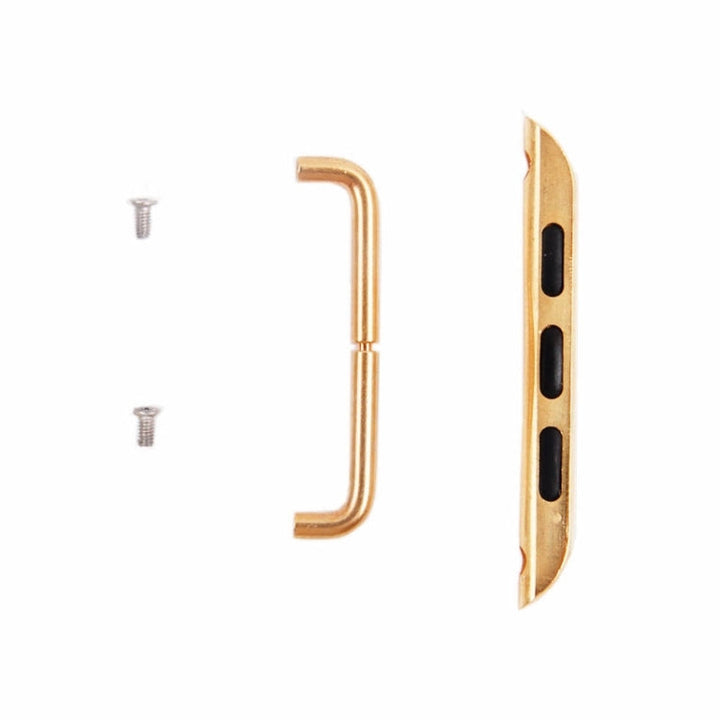 Lisslune | For Apple Watch 42 / 44 / 45mm Metal Bracelet Connector Metal Clasp, Pair (Gold)