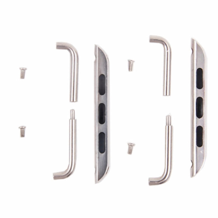 Lisslune | For Apple Watch 42 / 44 / 45mm Metal band connector Metal clasp, Pair(Silver)