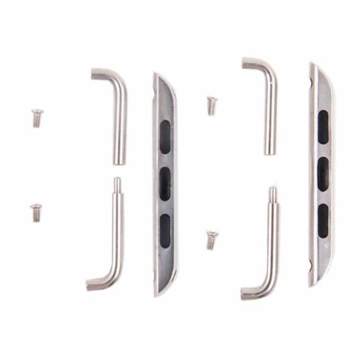 Lisslune | For Apple Watch 42 / 44 / 45mm Metal band connector Metal clasp, Pair(Silver)