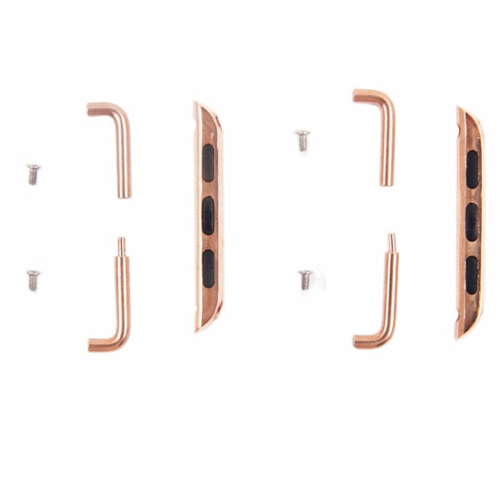 Lisslune | For Apple Watch 42 / 44 / 45mm Metal Band Connector Metal Buckle, Pair (Rose Gold)