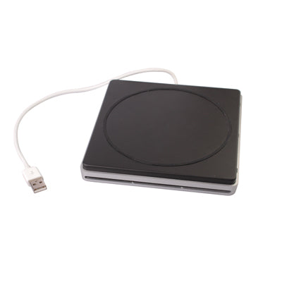 Lisslune | Slot-in USB 2.0 portable optical DVD-RW drive, Plug and Play (Silver)