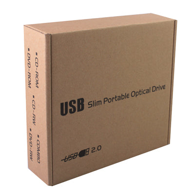 Lisslune | Slot-in USB 2.0 portable optical DVD-RW drive, Plug and Play (Silver)
