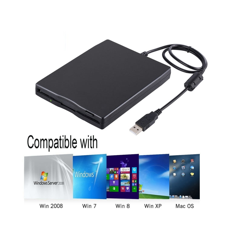 Lisslune | 3.5 inch 1.44MB FDD Portable USB External Floppy Drive for Laptop, Desktop