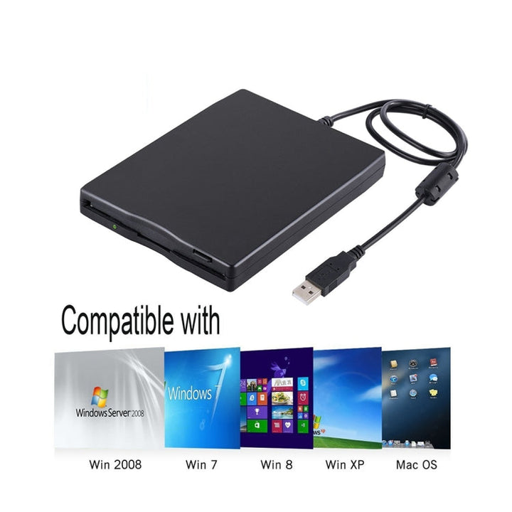 Lisslune | 3.5 inch 1.44MB FDD Portable USB External Floppy Drive for Laptop, Desktop