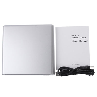 Lisslune | USB 2.0 Slim Aluminum Alloy Portable Slot-in External DVD-RW Drive, Plug and Play