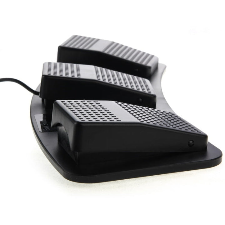 Lisslune | PC USB Triple Action Foot Switch (Black)