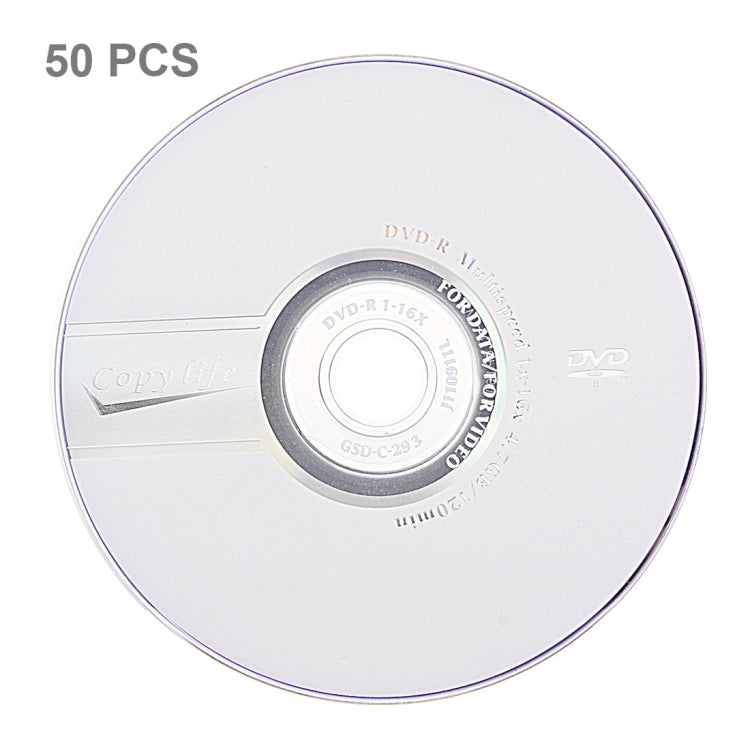 Lisslune | 12cm Blank DVD-R, 4.7GB/120 Minutes, Pack of 50