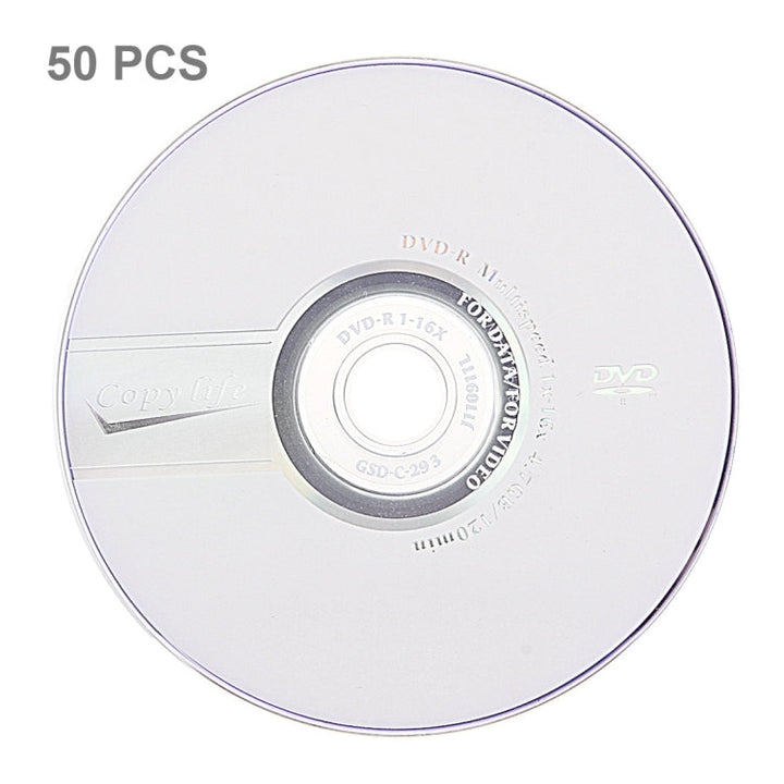 Lisslune | 12cm Blank DVD-R, 4.7GB/120 Minutes, Pack of 50