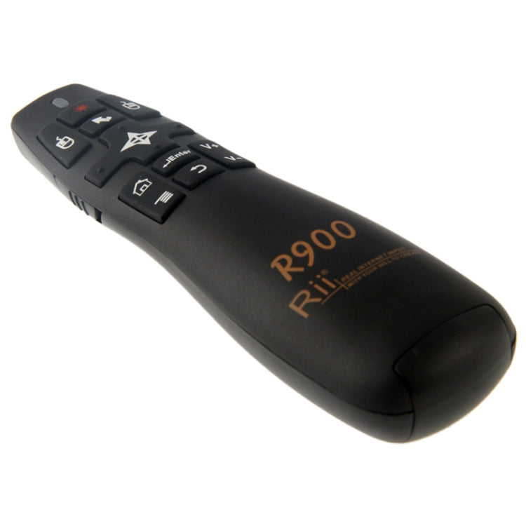 Lisslune | 2.4G Wireless Presenter Laser Pointer Fly Mouse Rii Professional Air Mouse R900 for HTPC / Android TV BOX / PS3 / XBOX360 / Tablet PC (K14 R900)(Black)