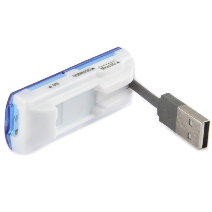 Lisslune | 20 PCS USB 2.0 Multi-Card Reader, Support for SD / MMC, MS, TF, M2 Card, Random Color Combination