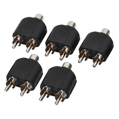 Lisslune | RCA Female to Dual Male Splitter (100 pieces in one package, the price applies to 100 pieces)