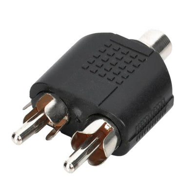 Lisslune | RCA Female to Dual Male Splitter (100 pieces in one package, the price applies to 100 pieces)
