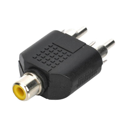 Lisslune | RCA Female to Dual Male Splitter (100 pieces in one package, the price applies to 100 pieces)