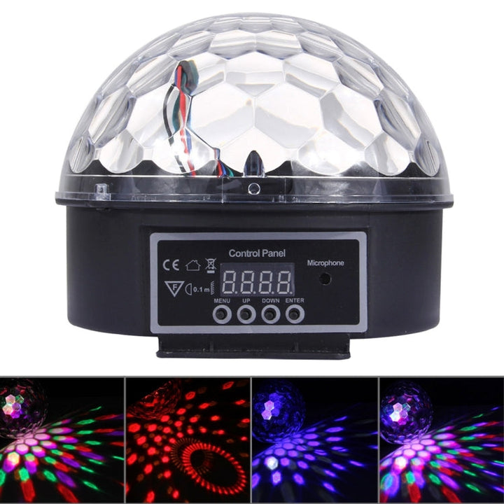 Lisslune | Digital LED RGB Crystal Magic Ball Stage Effect Light, DMX Party Disco DJ Bar Colored Pattern Lighting