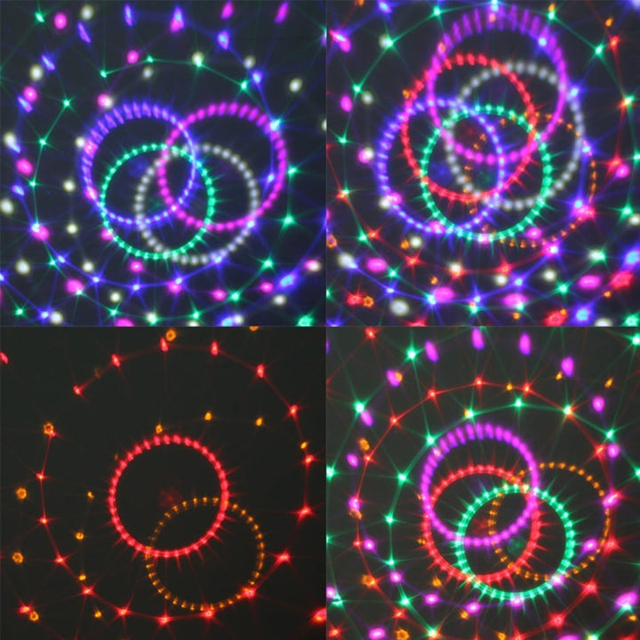 Lisslune | Digital LED RGB Crystal Magic Ball Stage Effect Light, DMX Party Disco DJ Bar Colored Pattern Lighting