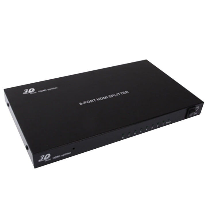 Lisslune | 1 x 8 Full HD 1080P HDMI Splitter with Switch, V1.4 Version, Support for 3D & 4K x 2K (Black)