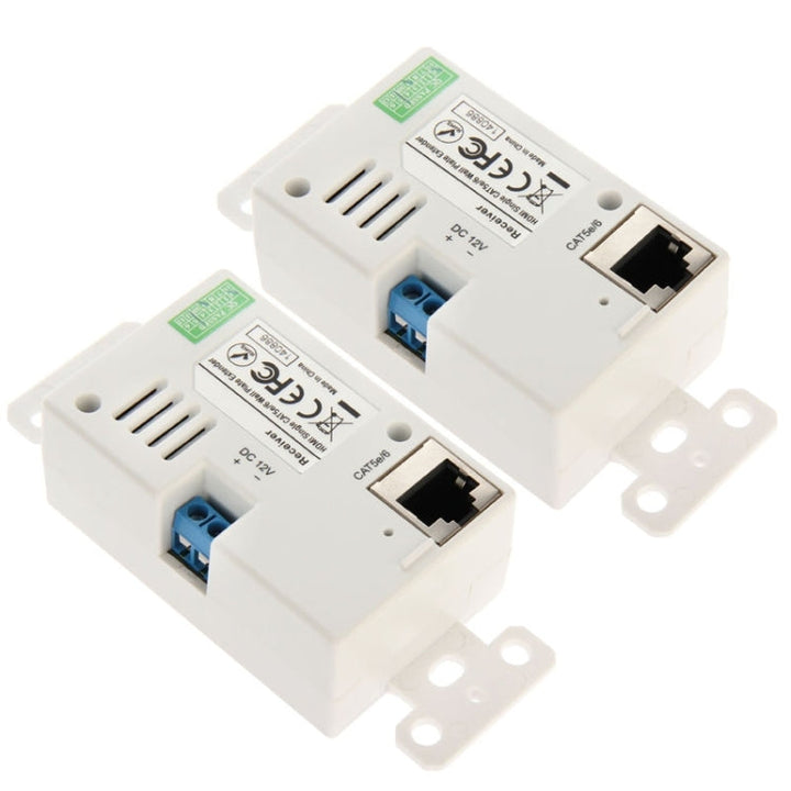 Lisslune | HDMI Single Cat5e / 6 50 Meter Wall Plate Extender (EU Plug) (White)