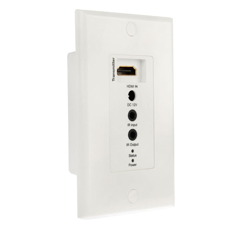 Lisslune | HDMI Single Cat5e / 6 50 Meter Wall Plate Extender (EU Plug) (White)