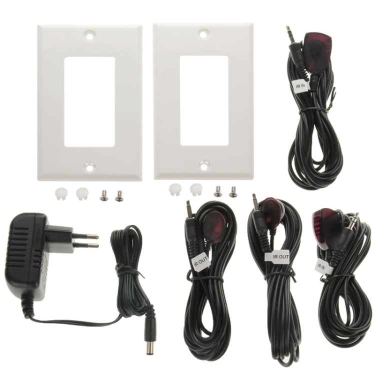 Lisslune | HDMI Single Cat5e / 6 50 Meter Wall Plate Extender (EU Plug) (White)