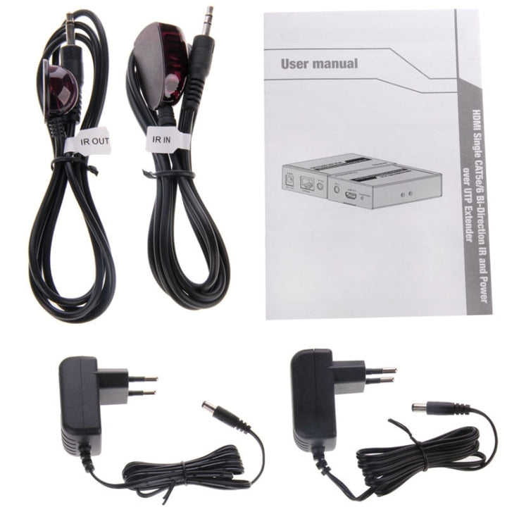 Lisslune | HDMI Extender Over Cat5e / 6 (EU Plug) (Black)