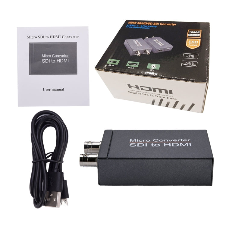 Lisslune | NK-M008 3G / SDI to HDMI Full HD Converter (Black)