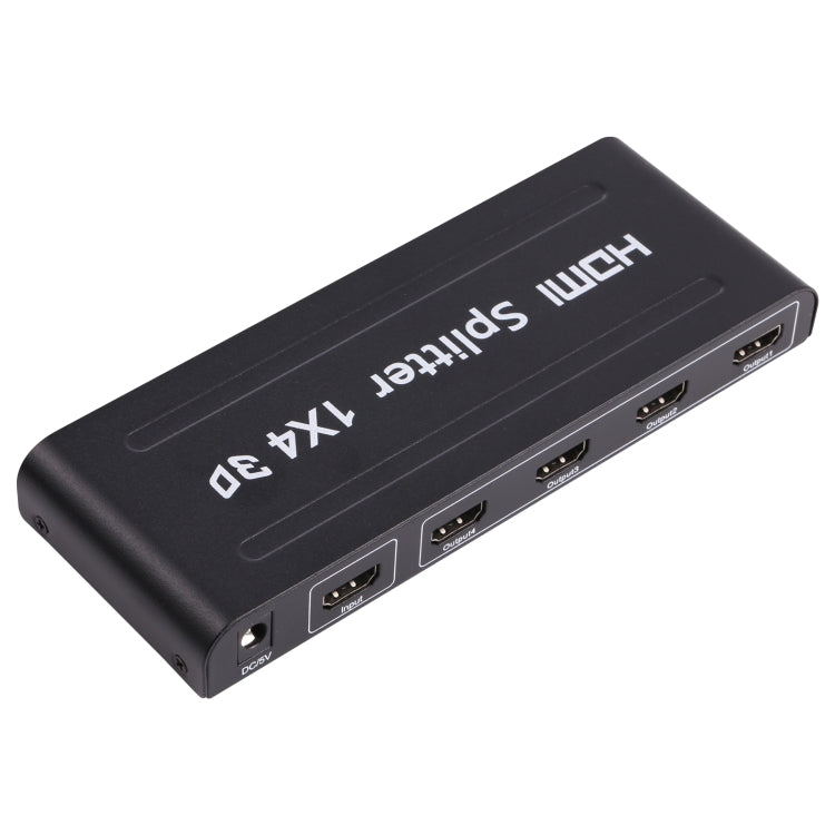 Lisslune | 1080P 1x4 HDMI Splitter, 1.4 Version, EU Plug (Black)