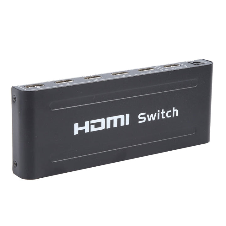 Lisslune | Full HD 1080P 5 Ports HDMI Switch with Remote Control & LED Display (Black)