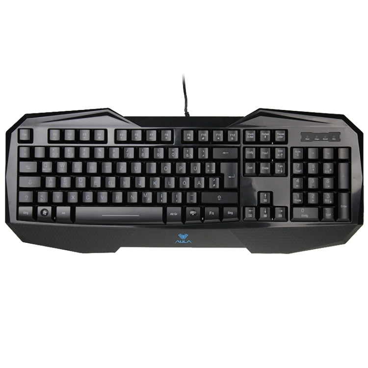 Lisslune | Aula Killing Soul Behead Series Wired USB Silent / Non-slip QWERTZ Keyboard with Blu-ray Backlighting + 500-1000Hz Polling Rate 7D Gaming Mouse Combo Kit, German Language Keys
