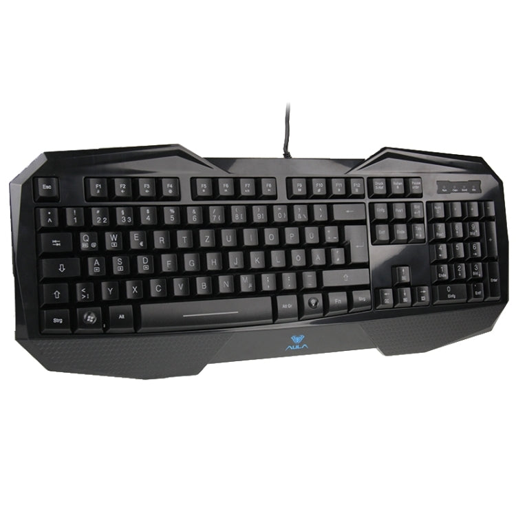 Lisslune | Aula Killing Soul Behead Series Wired USB Silent / Non-slip QWERTZ Keyboard with Blu-ray Backlighting + 500-1000Hz Polling Rate 7D Gaming Mouse Combo Kit, German Language Keys