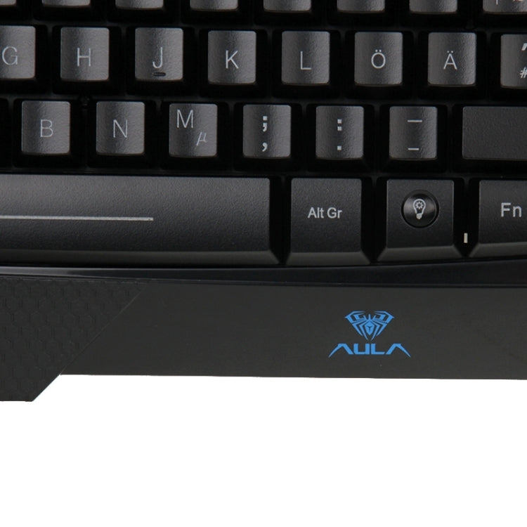 Lisslune | Aula Killing Soul Behead Series Wired USB Silent / Non-slip QWERTZ Keyboard with Blu-ray Backlighting + 500-1000Hz Polling Rate 7D Gaming Mouse Combo Kit, German Language Keys