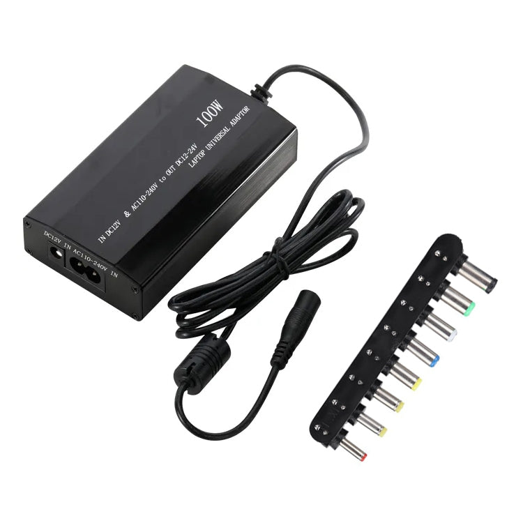 Lisslune | 100W Universal Laptop AC / DC Adapter, Convenient Switchable Voltage, with USB 5V Port