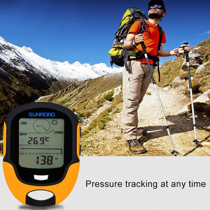 Lisslune | SUNROAD Multi-Function LCD Digital Altimeter with Compass & Barometer & Thermometer & Hygrometer & Weather Forecast & LED Flashlight and Clock