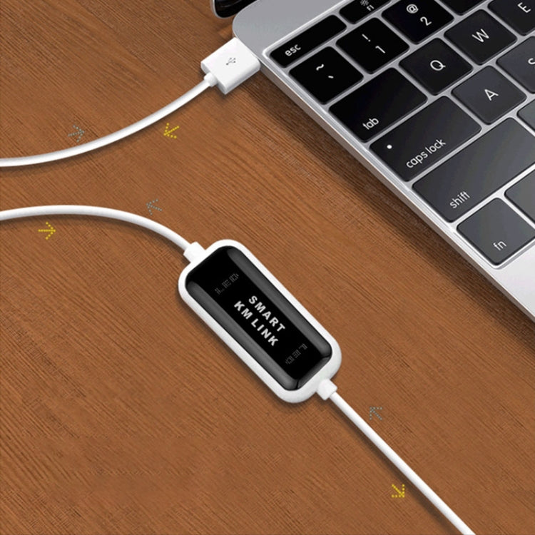 Lisslune | High Speed USB 2.0 Smart KM Link Cable, Share Keyboard & Mouse from PC to PC, Plug and Play, Length: 165cm