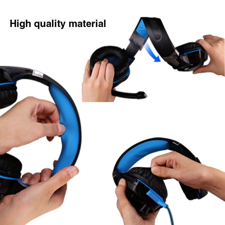 Lisslune | EACH G2000 Over-ear Stereo Bass Gaming Headset with Microphone & LED Light for Computer, Cable Length: 2.2 m (Orange)