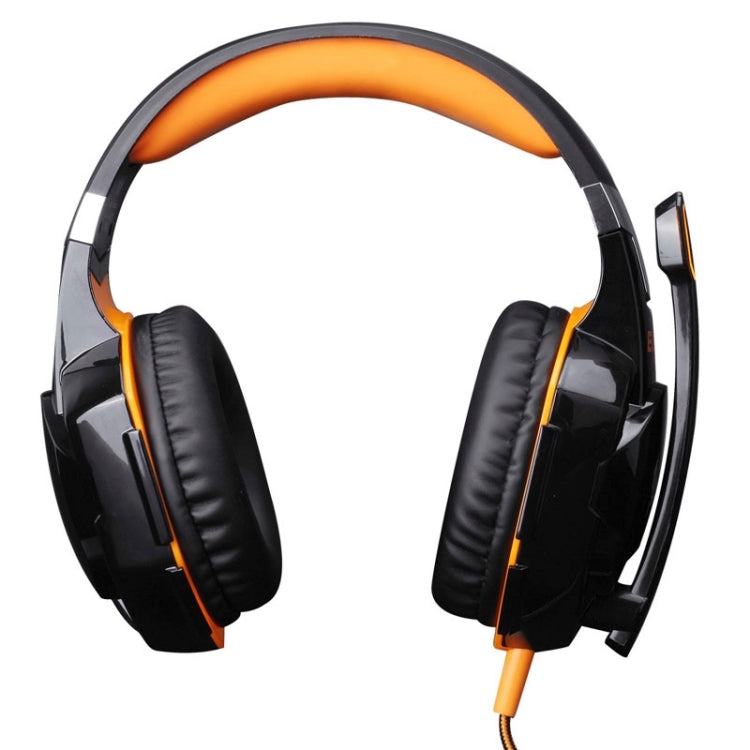 Lisslune | EACH G2000 Over-ear Stereo Bass Gaming Headset with Microphone & LED Light for Computer, Cable Length: 2.2 m (Orange)