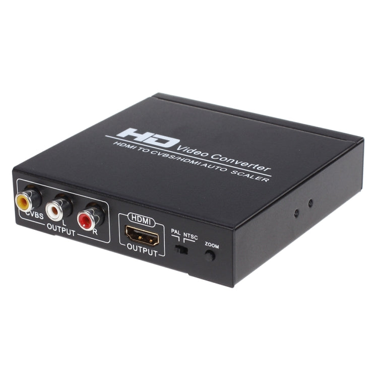 Lisslune | NK-10II HDMI to HDMI/CVBS /AV Scaler Box Video Converter (Black)