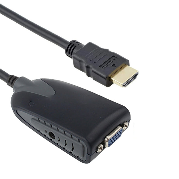 Lisslune | HDMI Male to VGA Female Adapter with Audio Cable (Black)