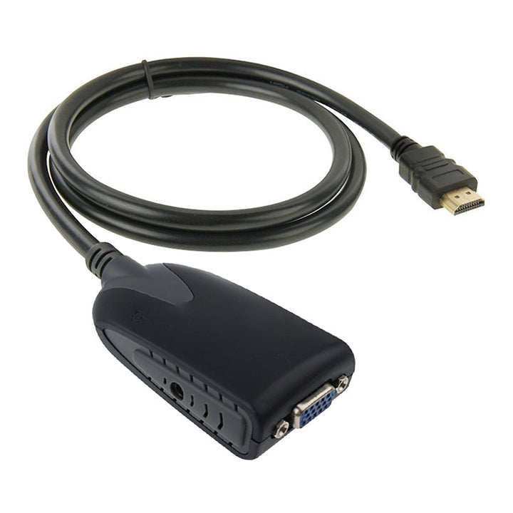 Lisslune | HDMI Male to VGA Female Adapter with Audio Cable (Black)