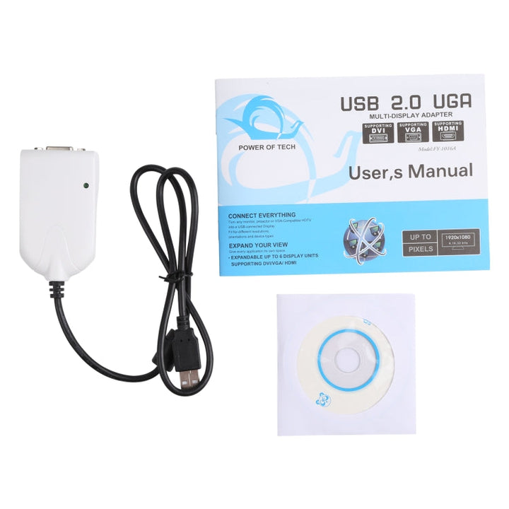 Lisslune | USB to VGA Multi-Monitor / Multi-Display Adapter, USB 2.0 external graphics card