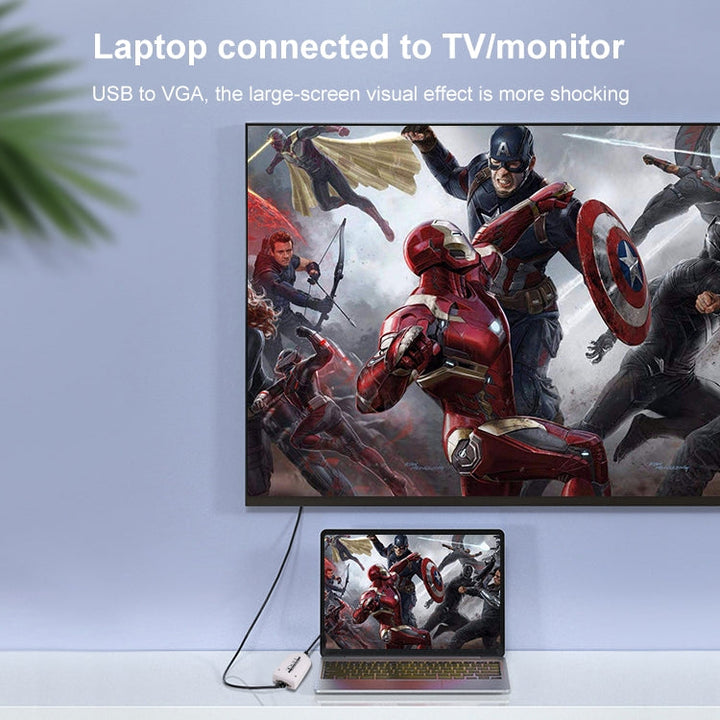 Lisslune | USB to VGA Multi-Monitor / Multi-Display Adapter, USB 2.0 external graphics card