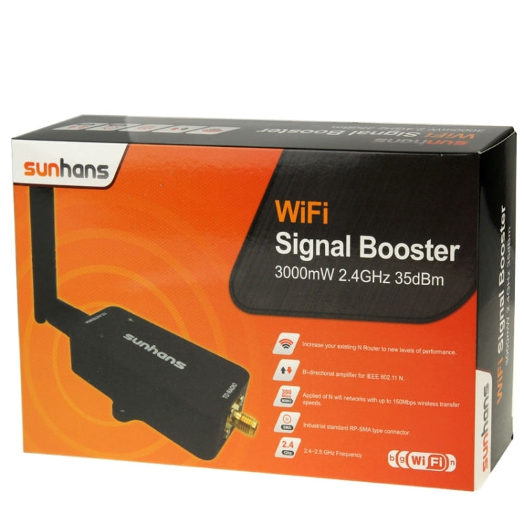 Lisslune | Sunhans SH24BTA-N 35dBm 2.4GHz 3W 11N/G/B WiFi Signal Amplifier WiFi Amplifier Wireless Repeater (EU Plug)