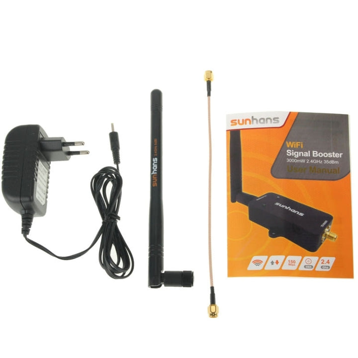 Lisslune | Sunhans SH24BTA-N 35dBm 2.4GHz 3W 11N/G/B WiFi Signal Amplifier WiFi Amplifier Wireless Repeater (EU Plug)