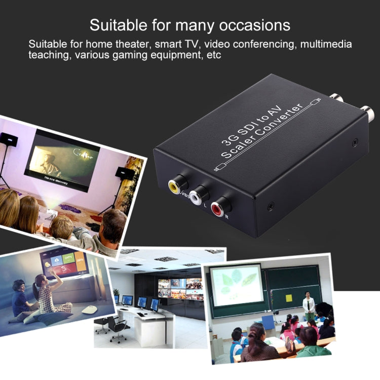 Lisslune | NF-F001 3G SDI to AV + SDI scaler converter, enables SD-SDI / HD-SDI / 3G-SDI to be displayed on HDTV