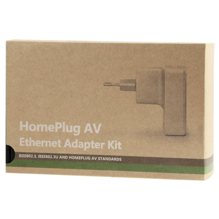 Lisslune | 2 PCS 500Mbps Powerline Network Mini Homeplug AV Ethernet Bridge, 7HP150, EU Plug (White)